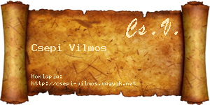 Csepi Vilmos névjegykártya
