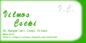 vilmos csepi business card